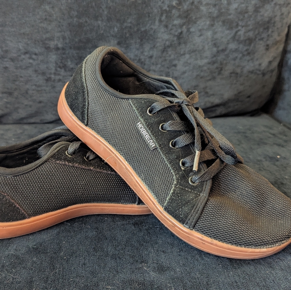 Black and Brown Athletic Shoes with Minimalist Design